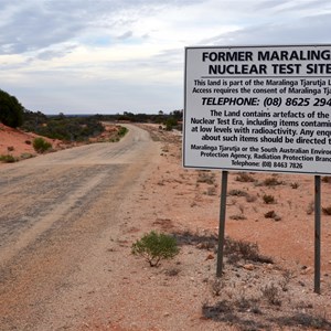 Maralinga Warning Sign