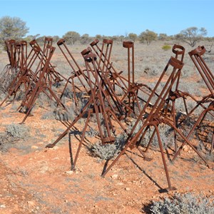 Some of the old Smoke Rocket launchers that were used during the tests