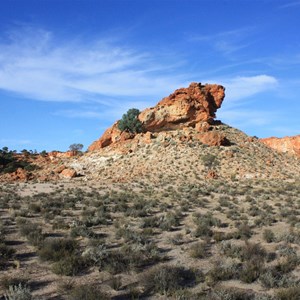 Boulders sitting adjacent to western side of Desert's gate