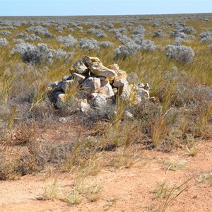 Stone cairn turn off