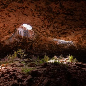 Close up under the main holes