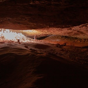 From inside looking at the main hole