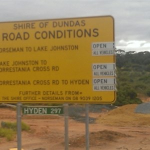 Signboard - Norseman end of Hyden Norseman Rd