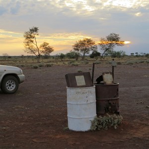 White drum replica next to original from 1963