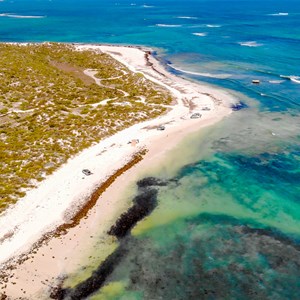 Drone view over Hangover Bay 4WD beach