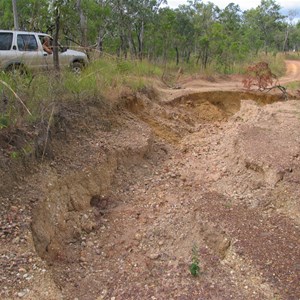 Road conditions east of creek