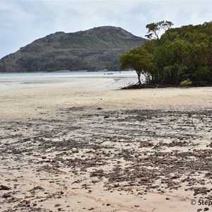 At low tide, it is an easy beach walk to "The Tip"