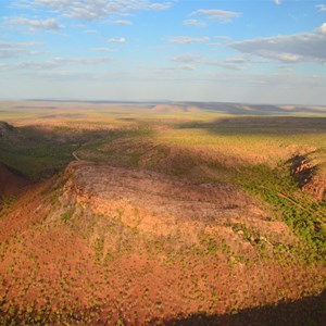 Aerial looking towards The Bench