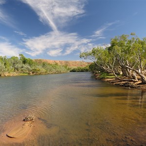 View downstream to Sir John Range