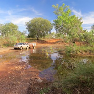 Adcock River a trickle  - June 2013