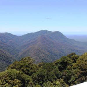 The view of mountains to the sea