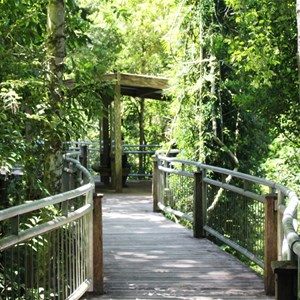 Board walks have shelters with information panels