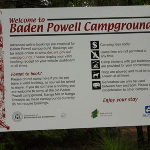 Baden Powell booking warning