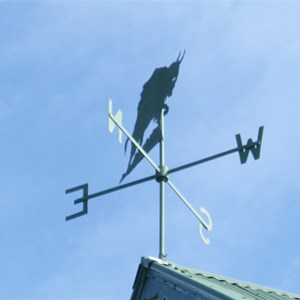 Wind vane shows NW breeze