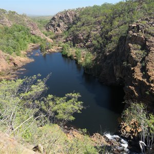 Pool downstream view