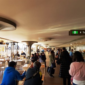 Part of the harbour side dining area