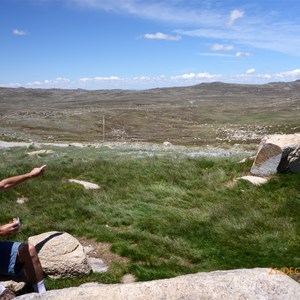 View SE to Snowy R headwaters