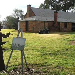 View of the sandstone stables