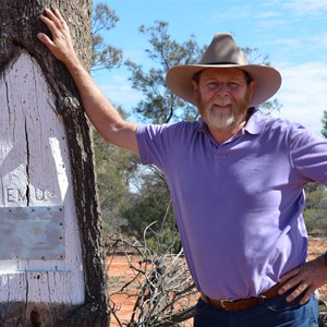 Me by Lens famous Emu blaze tree