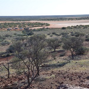 Our camp on Lake Harris from Tomato Rocks
