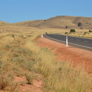 Country at the Goyder's Line sign on the Burra - Morgan Road