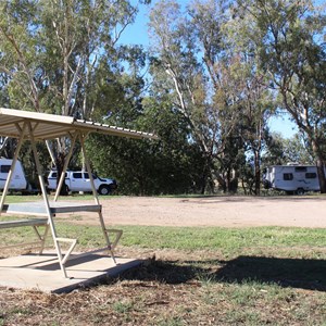 Camp area is along the river bank