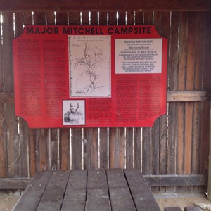Information Board inside Moondi Shelter Shed.