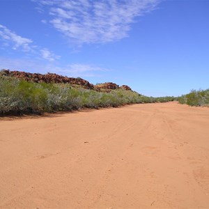 River crossing point 4km from Hanging Rock