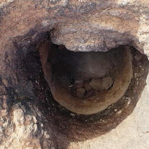 The well looks dry in August 2019