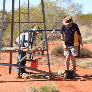 Handpump at Midway Bore - Aug 2015