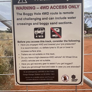 Finke Gorge National Park  Southern Boundary Sign