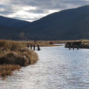 Bridge piers from old Snowy Mtns Hwy