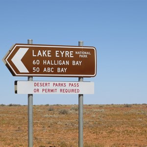 Sign at turnoff