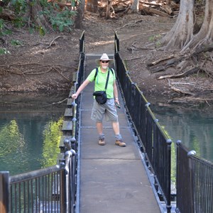 Bridge over Lawn Hill Creek on Island Stack Hike