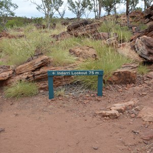 Upper Gorge Walk Track Junction Sign - Indarri Lookout