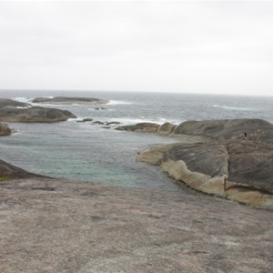 Views to ocean walking from Greens Pool to Elephant Cove over rockface