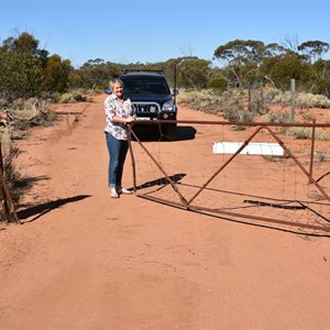 Closed Gate - 4th heading north to Gluepot Reserve