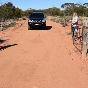 Closed Gate - 4th heading north to Gluepot Reserve