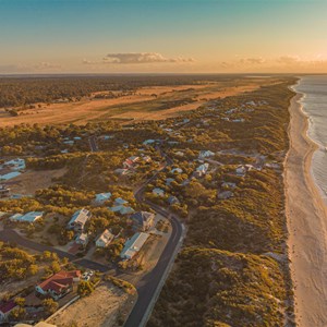 Peppermint Grove Beach aerial view looking south