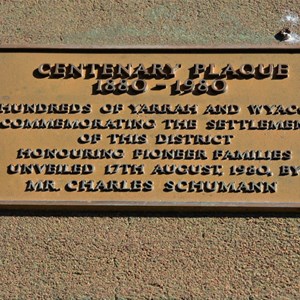 Centenary Plaque