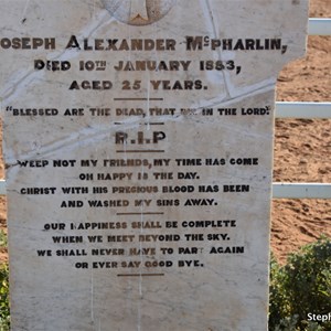 Joseph Alexander McPharlin Lonely Grave