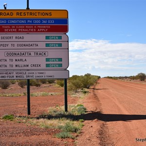 Painted Desert & Oodnadatta Track Road Conditions Sign
