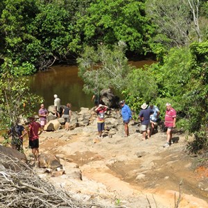 Spectators at the ford