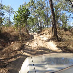 Easy climb up E bank of Wenlock R.