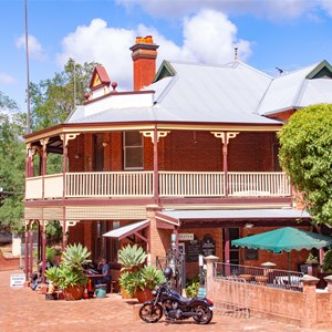 Beautiful historic hotel nestled at the bottom of the valley