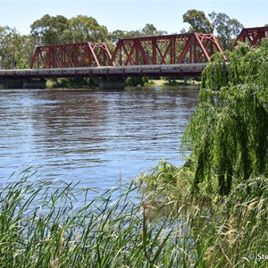 Historic Paringa Bridge from the Bert Dix Memorial Riverside Park