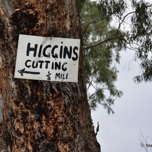 Higgins Cutting half Mile Marker Sign
