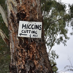 Higgins Cutting half Mile Marker Sign