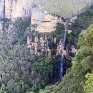 Bridal Veil Falls from Govetts Leap Lookout