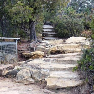 The stairway to Valley View Lookout